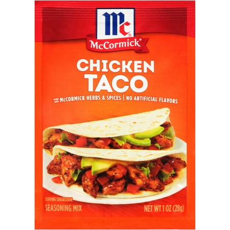 (12 pack) McCormick Chicken Taco Seasoning Mix, 1.0 oz Packet