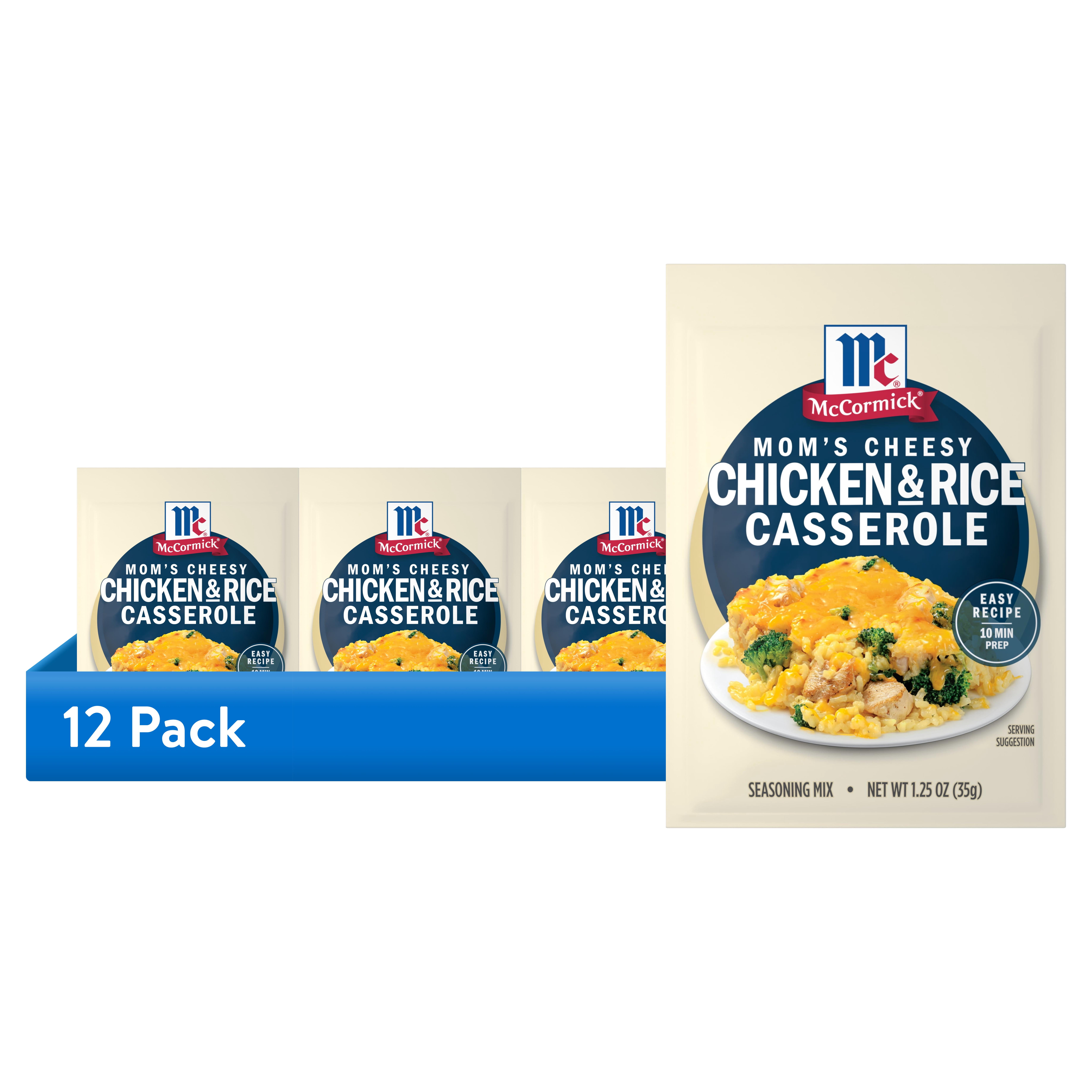 (12 pack) McCormick Mom's Cheesy Chicken & Rice Casserole Seasoning Mix, 1.25 oz Packet