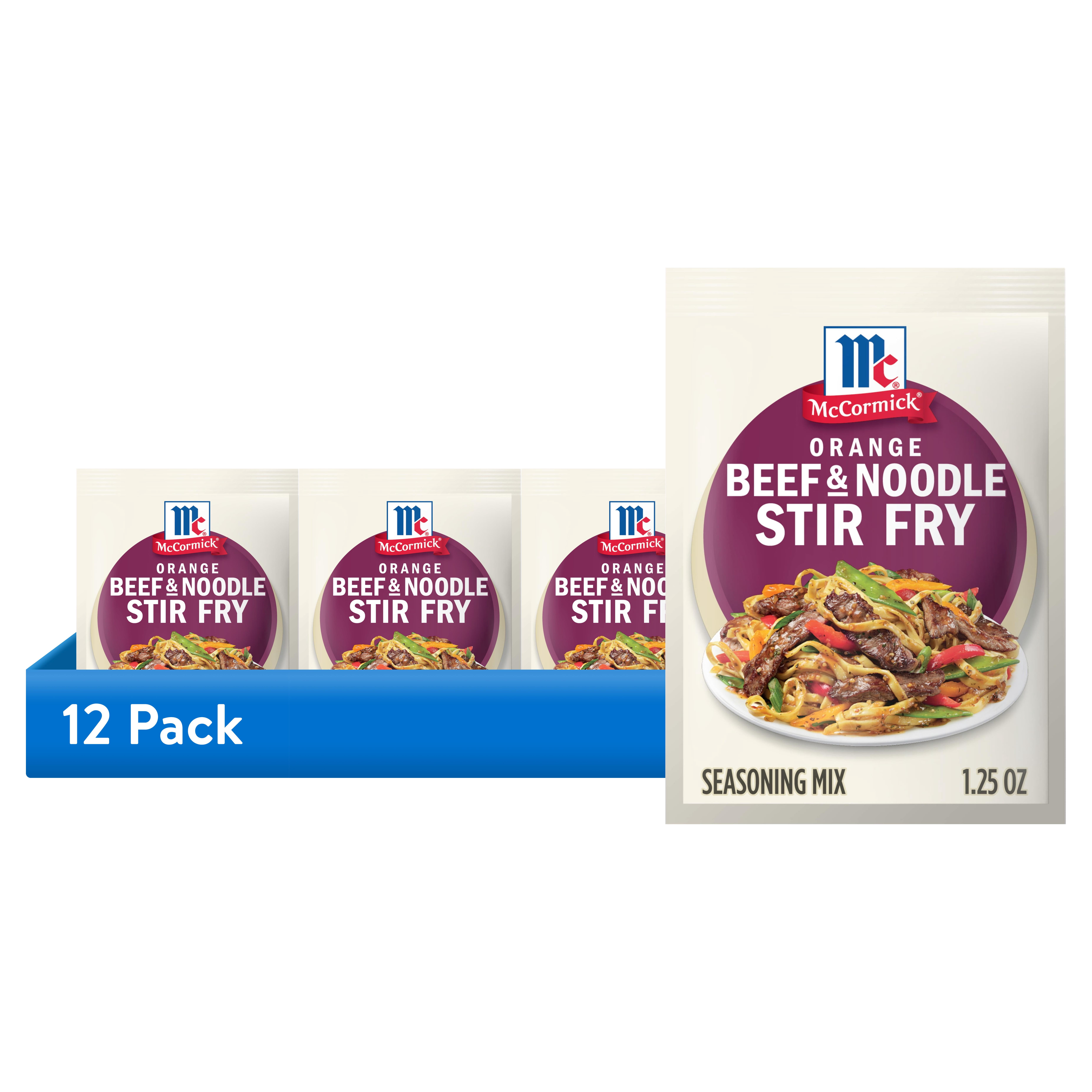 (12 pack) McCormick Orange Beef & Noodle Stir Fry Seasoning Mix, 1.25 oz Packet