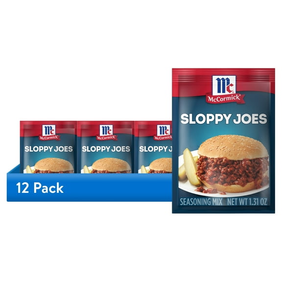 (12 pack) McCormick Sloppy Joes Seasoning Mix, 1.31 oz Packet
