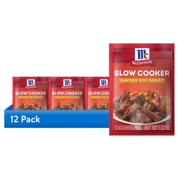 (12 pack) McCormick Slow Cooker Savory Pot Roast Seasoning Mix, 1.3 oz Packet