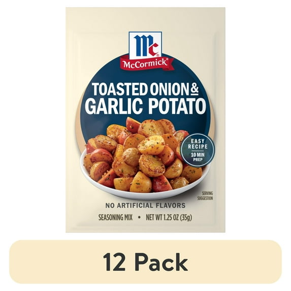 (12 pack) McCormick Toasted Onion & Garlic Potato Seasoning, 1.25 oz Packet