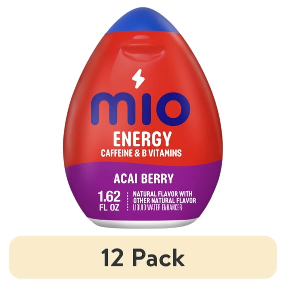 (12 pack) MiO Energy Acai Berry Storm Sugar Free Water Enhancer, 1.62 fl oz Bottle