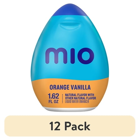 (12 pack) MiO Vitamins Orange Vanilla Sugar Free Water Enhancer, 1.62 fl oz Bottle, Liquids
