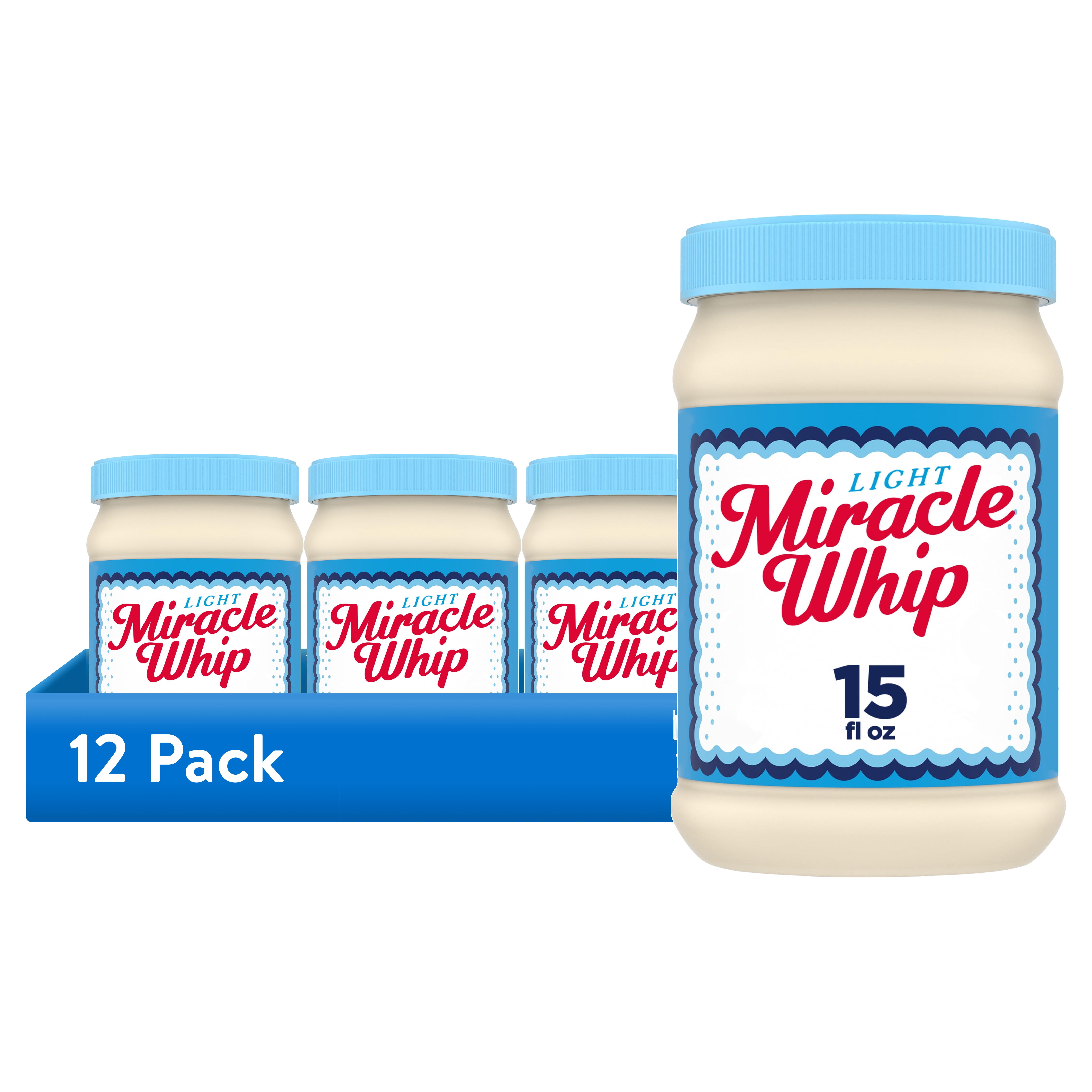 (12 pack) Miracle Whip Light Mayo-like Dressing Jar, 15 fl oz