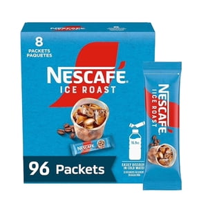 (12 pack) NESCAF Ice Roast, Instant Iced Coffee, 8 Packets