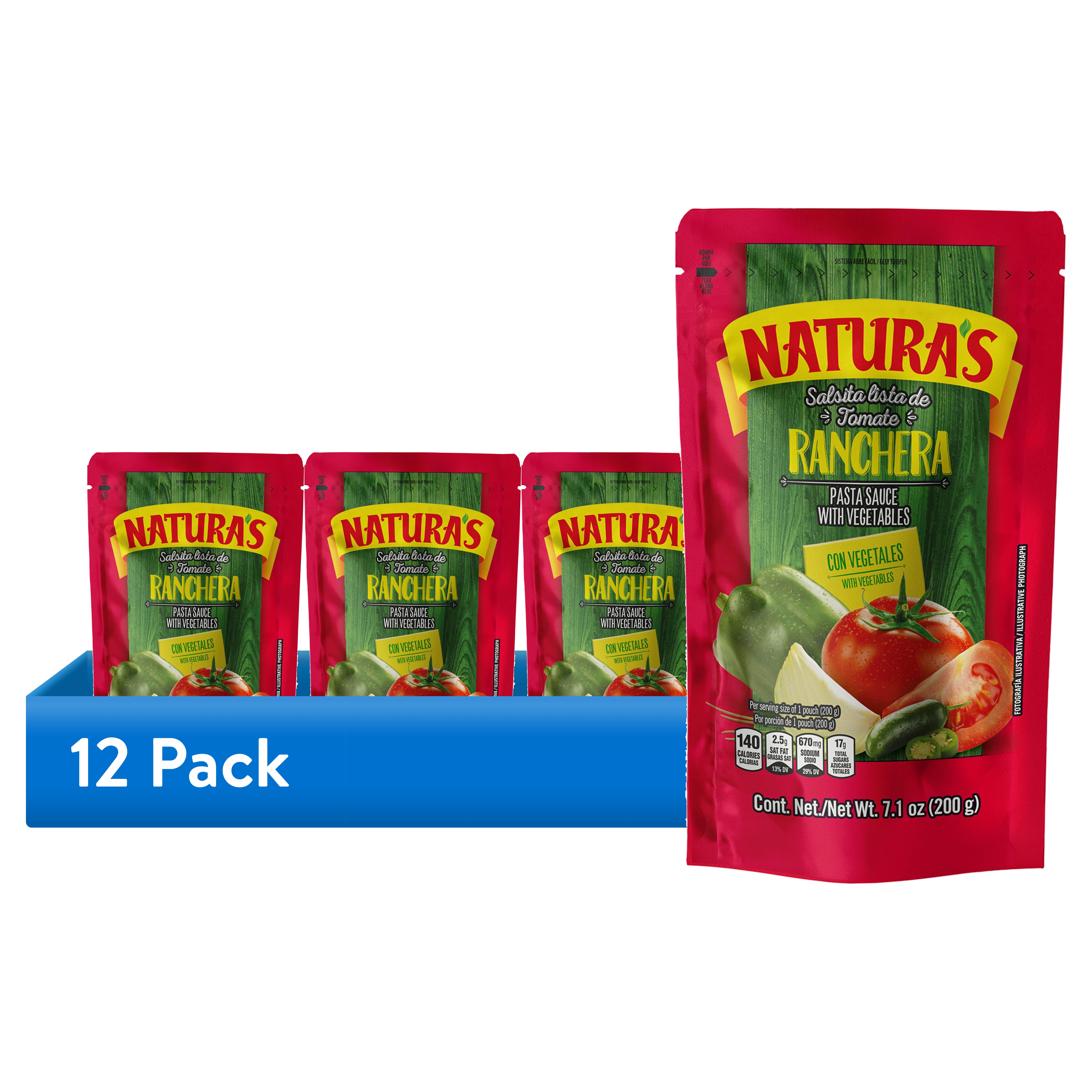 (12 pack) Natura's Tomato Sauce Ranchera, 7.1 oz (12 Pack)