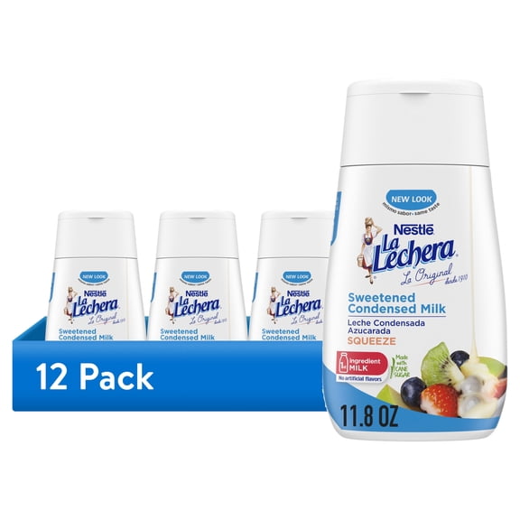 (12 pack) Nestle La Lechera Sweetened Condensed Milk, 11.8 oz Squeeze Bottle