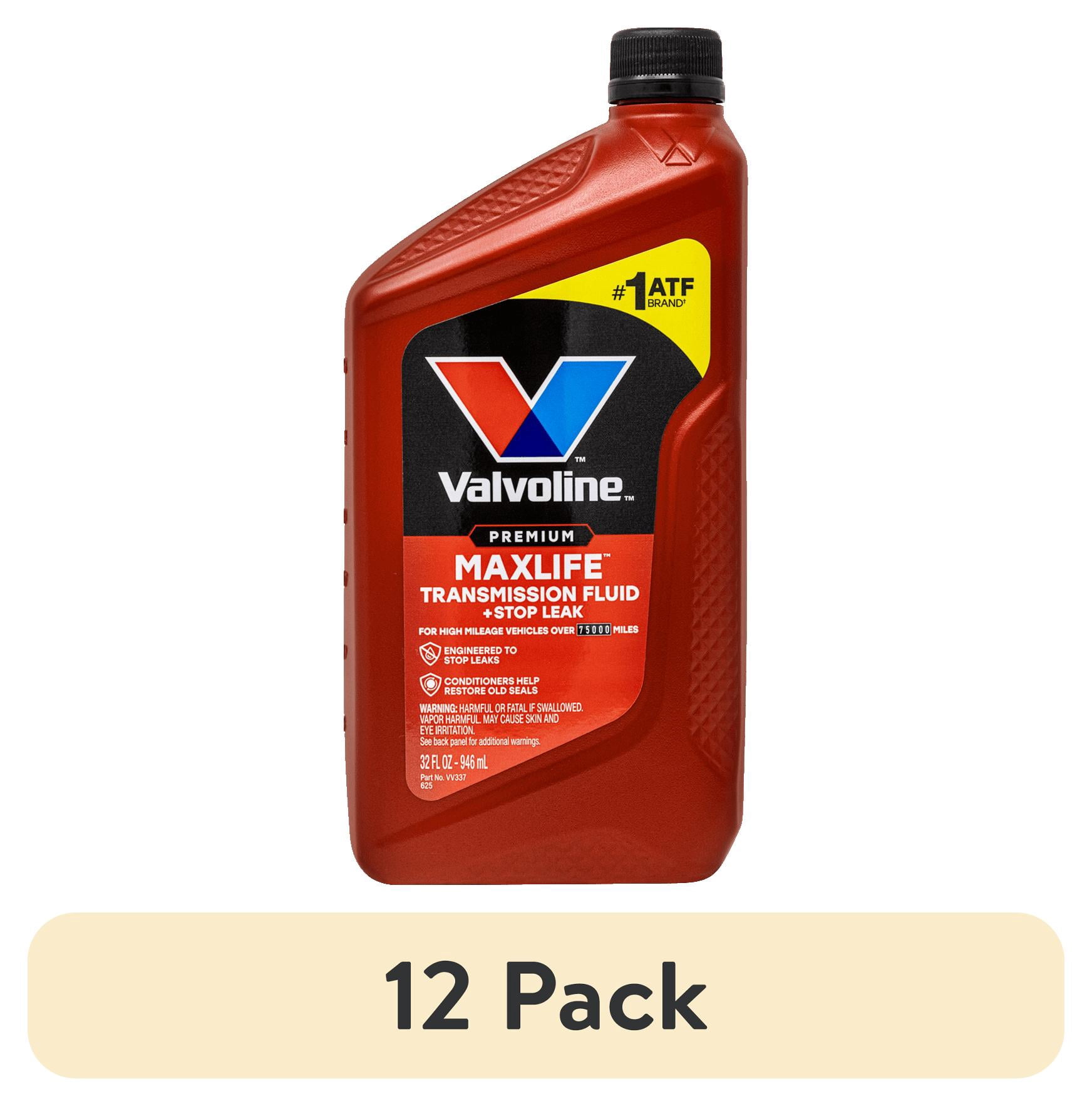 (12 pack) Valvoline MaxLife Transmission Fluid Stop Leak For Cars And Trucks, 32 oz