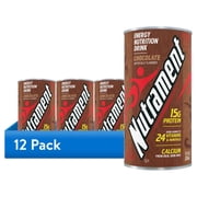 12 pack Nutrament Chocolate Nutrition Drink, Energy Drink with Vitamins, Minerals and Protein, 11 fl oz Can