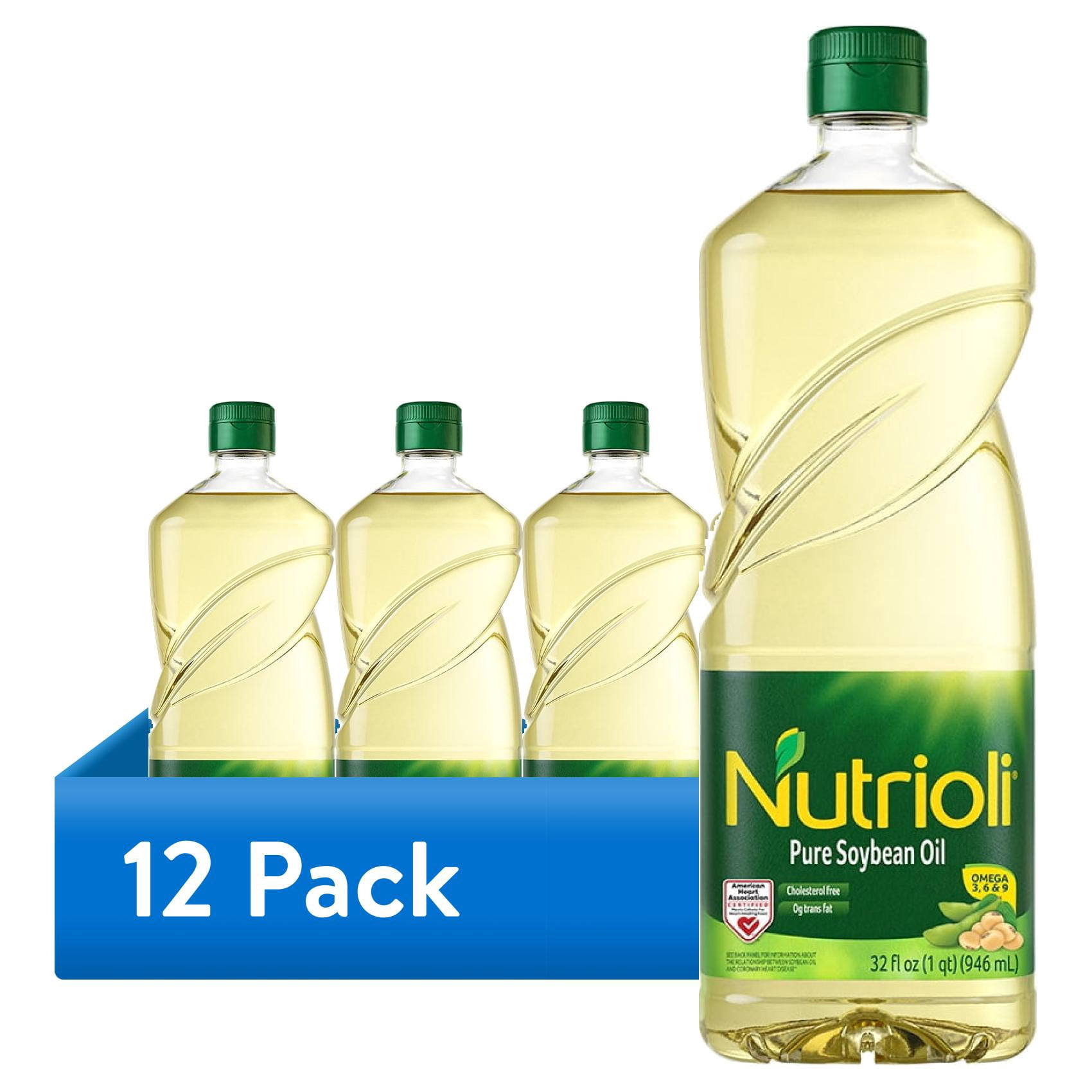 (12 pack) Nutrioli Pure Soybean Oil, 32 fl oz