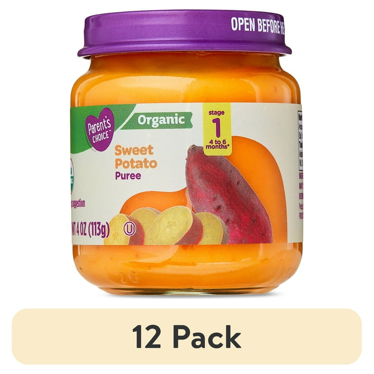 12 pack) Parent's Choice Organic Stage Baby Food, Sweet Potato