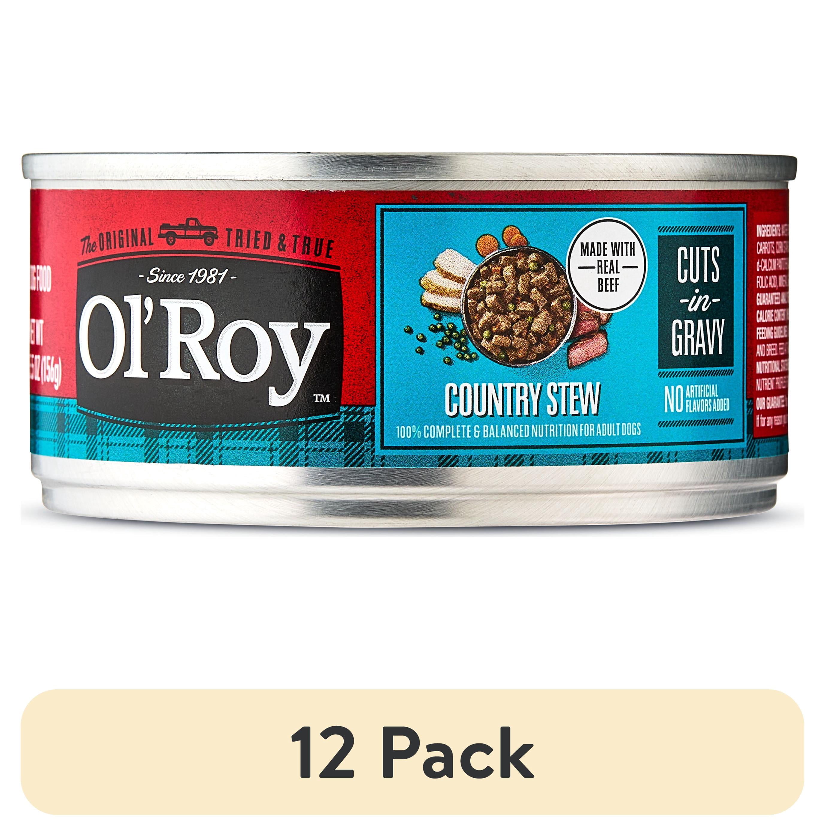 (12 pack) Ol' Roy Country Stew Cuts in Gravy Wet Dog Food, 5.5 oz Can