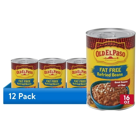 (12 pack) Old El Paso Fat Free Refried Beans, 16 oz.