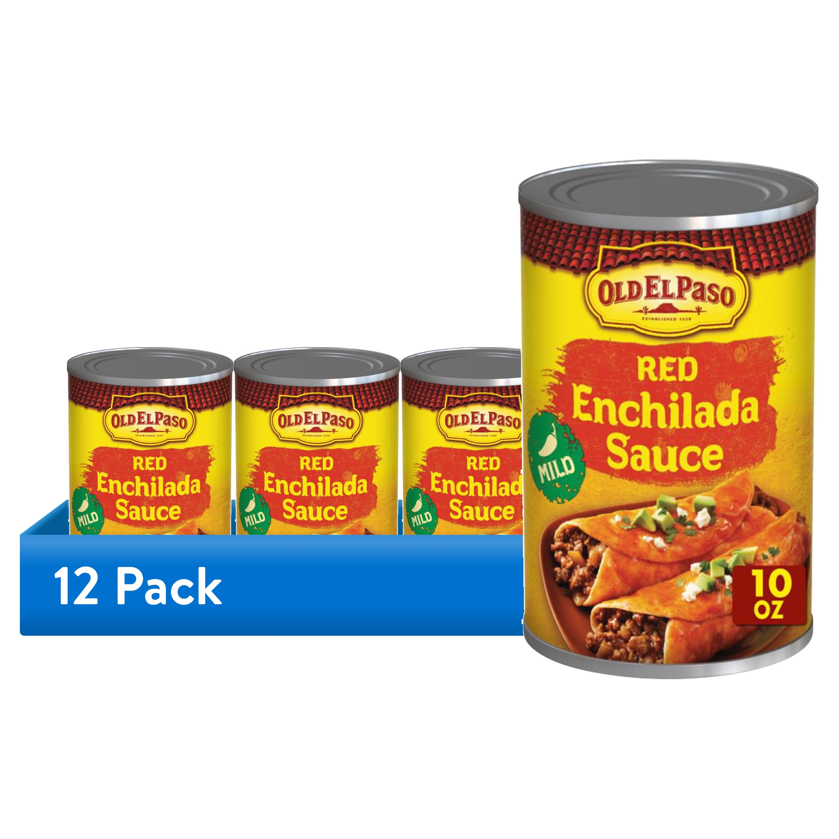 (12 pack) Old El Paso Mild Red Enchilada Sauce, Meal Prep, 10 oz