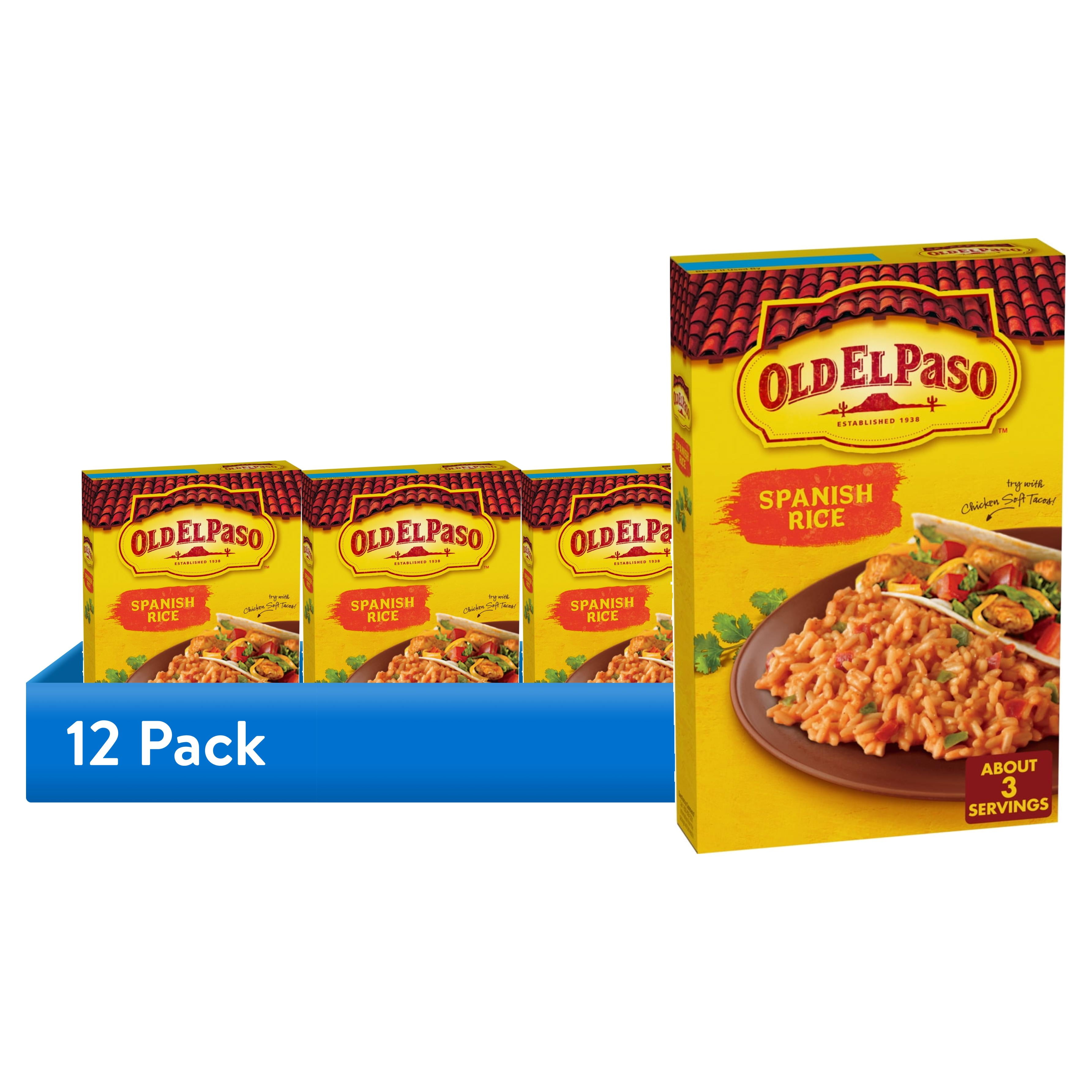 (12 pack) Old El Paso Spanish Style Rice Mix, Side Dish, 7.6 oz