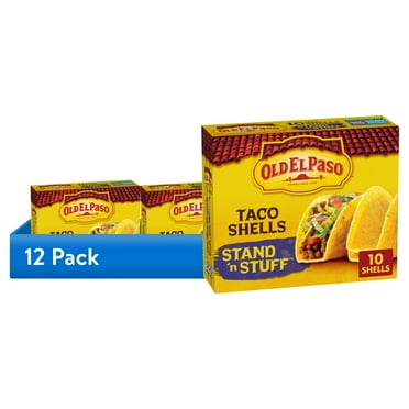 (12 pack) Old El Paso Stand 'N Stuff Taco Shells, Gluten Free, Meal Prep, 10 Ct, 4.7 oz