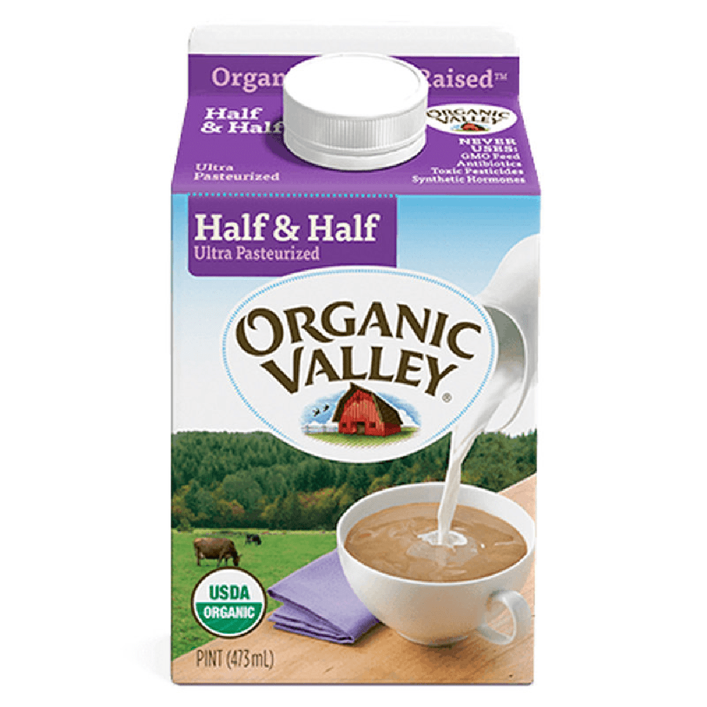 (12 pack ) Organic Valley Ultra Half and Half, 16oz