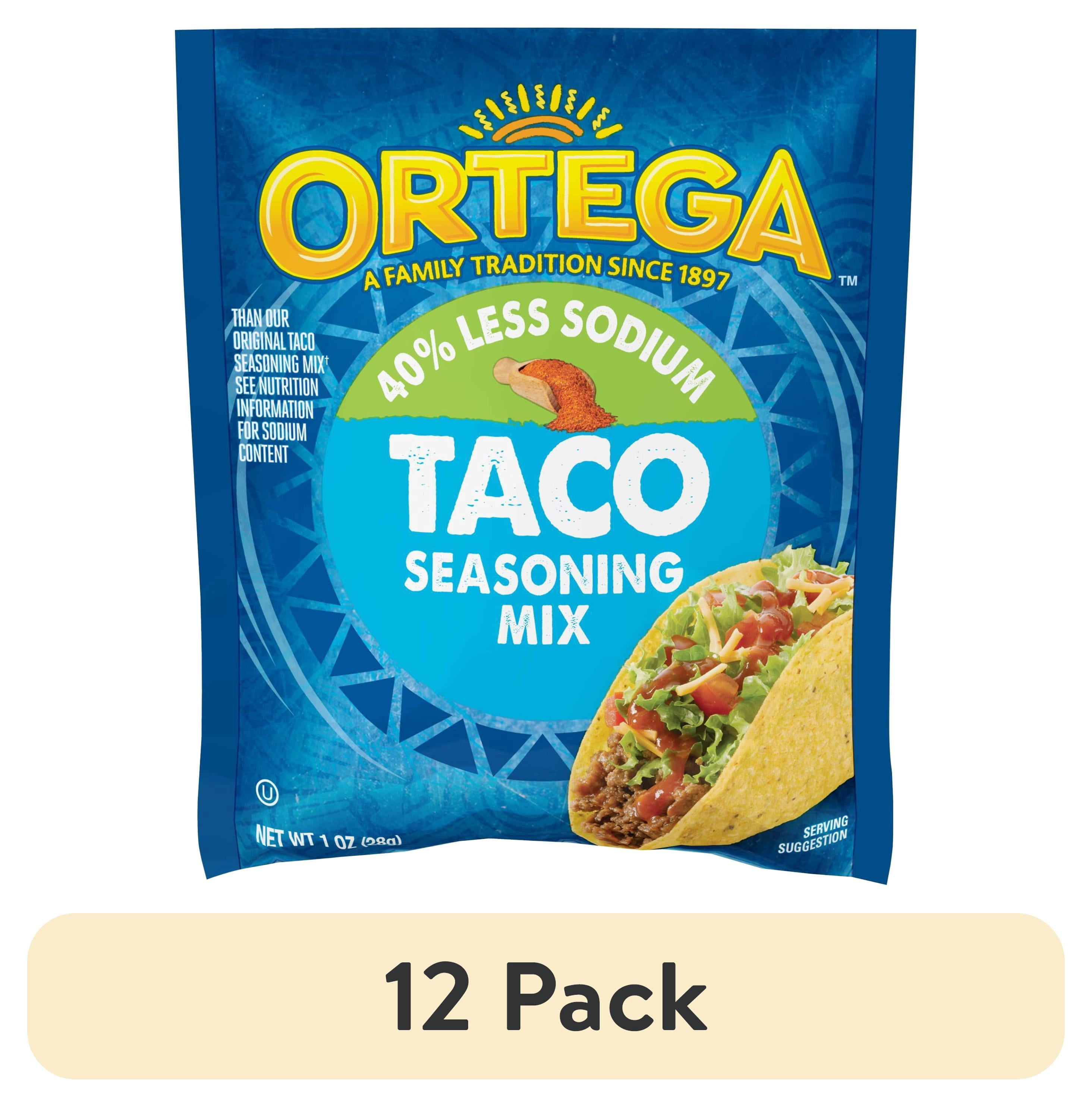 (12 pack) Ortega Taco Seasoning Reduced Sodium 1 Ounce Packet