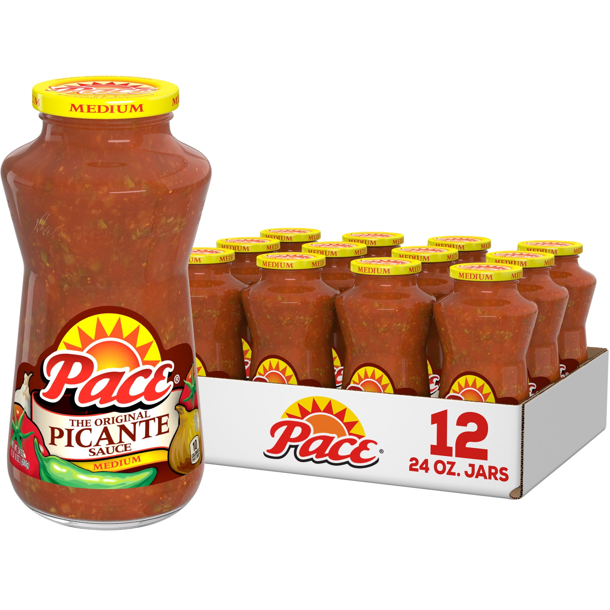 (12 pack) Pace Medium Picante Sauce, 24 oz Jar