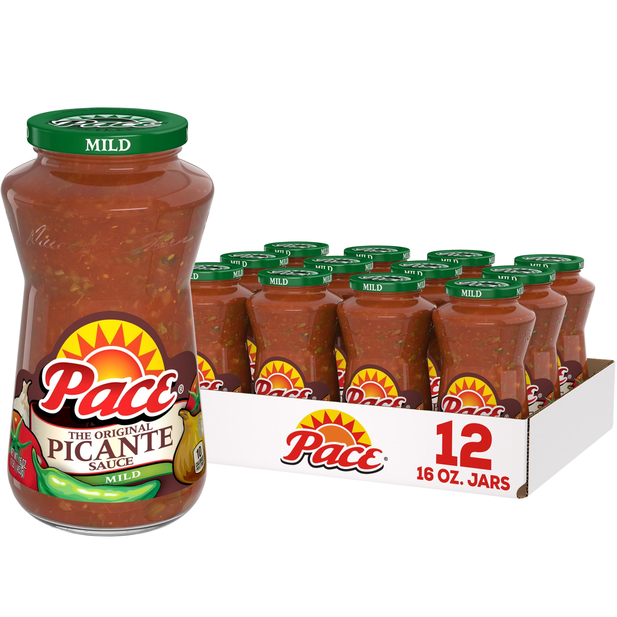(12 pack) Pace Mild Picante Sauce, 16 oz Jar (12 Pack)
