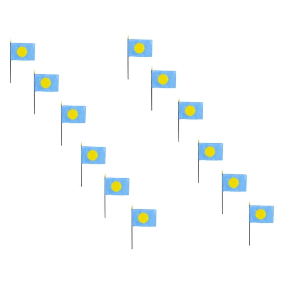 12 pack - Palau 4" x 6" Stick Flag