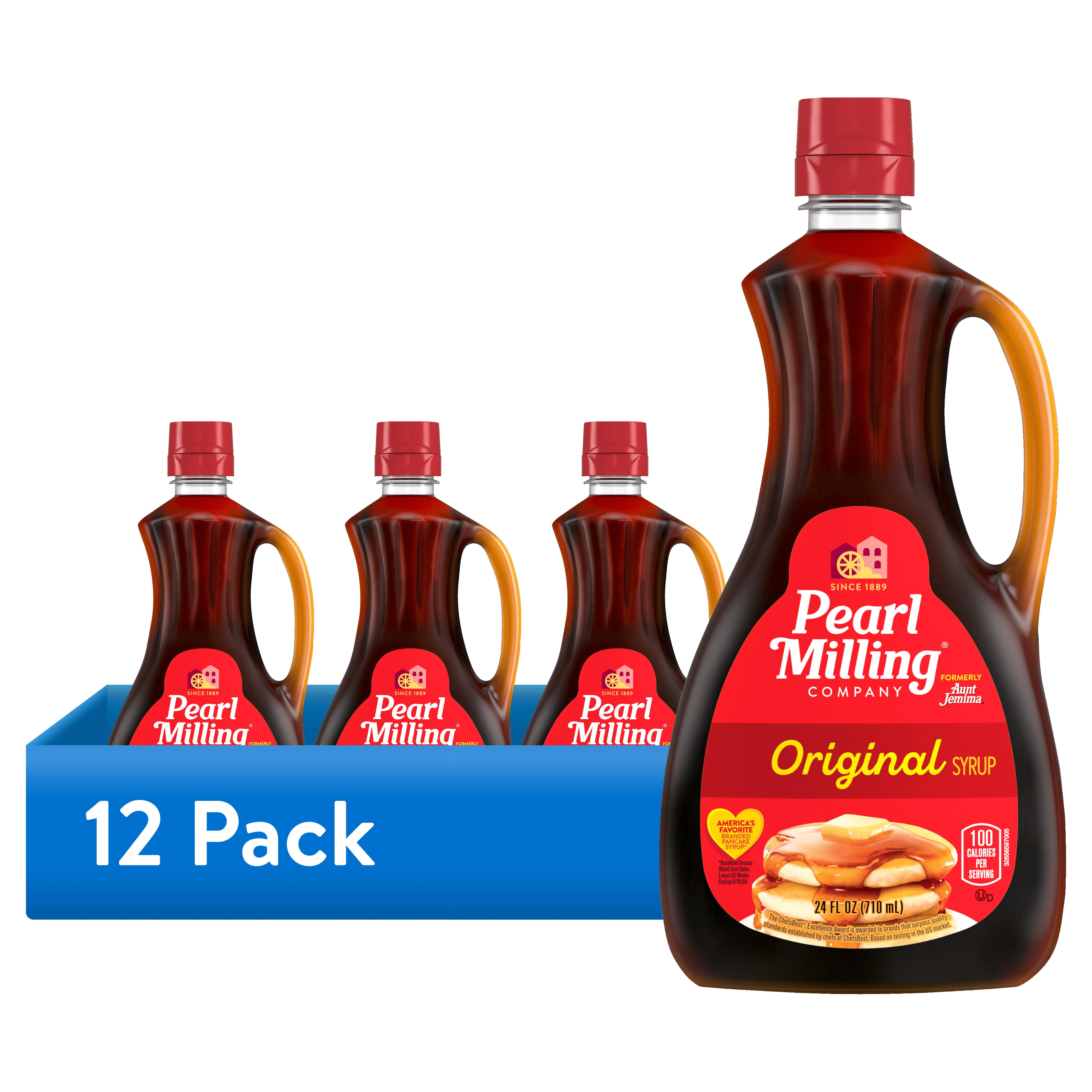 (12 pack) Pearl Milling Company Original Syrup, 24 oz Bottle, 24 Servings (Packaging May Vary)