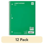 (12 pack) Pen + Gear Wide Ruled 1-Subject Notebook, 10.5” x 8”, Green, 70 Pages
