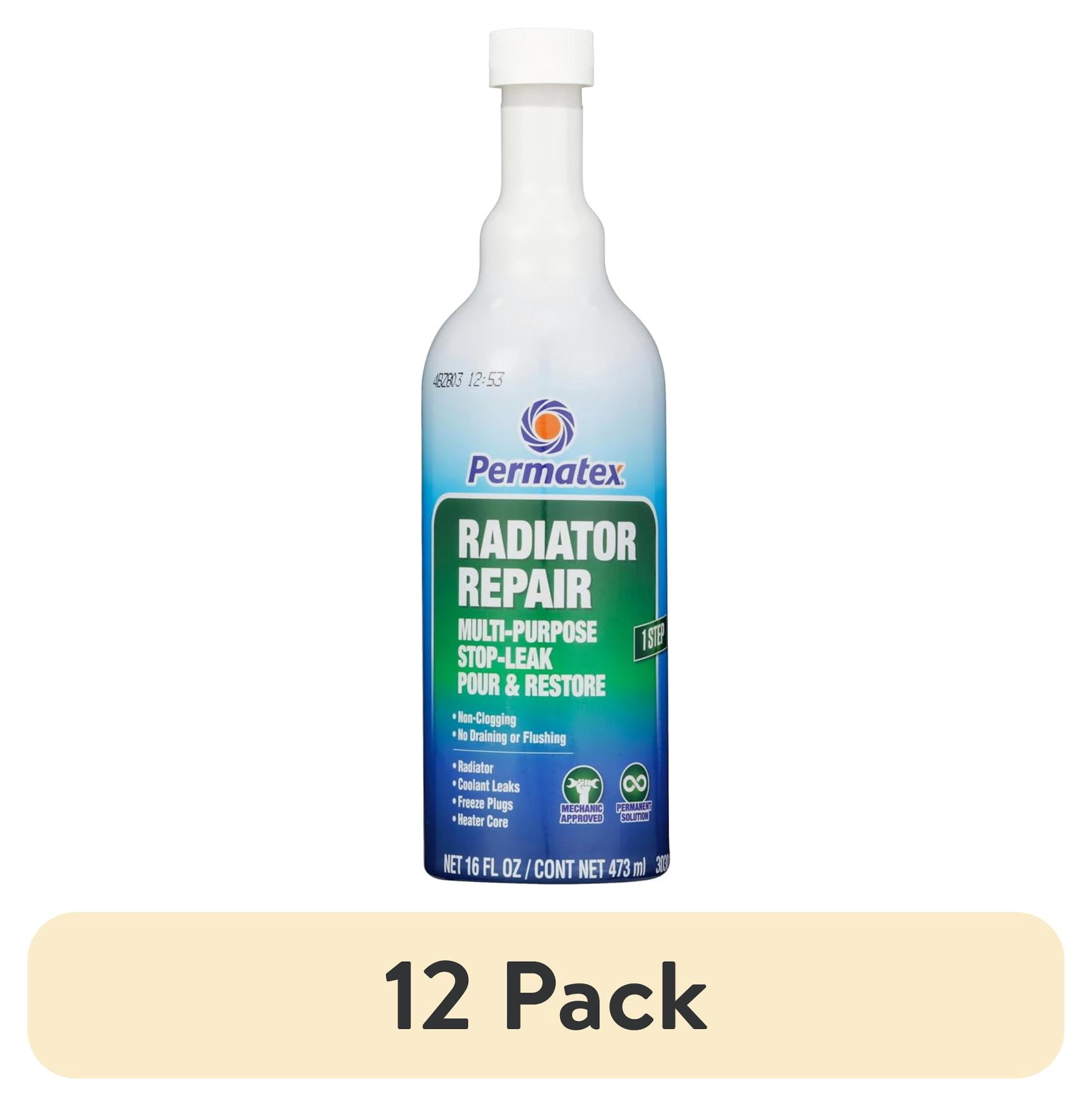 (12 pack) Permatex 30301 Radiator Repair - Stop Leak, 16 fl oz, Protecting Against Coolant Loss, Stopping Leaks and Seepage from Head Gaskets