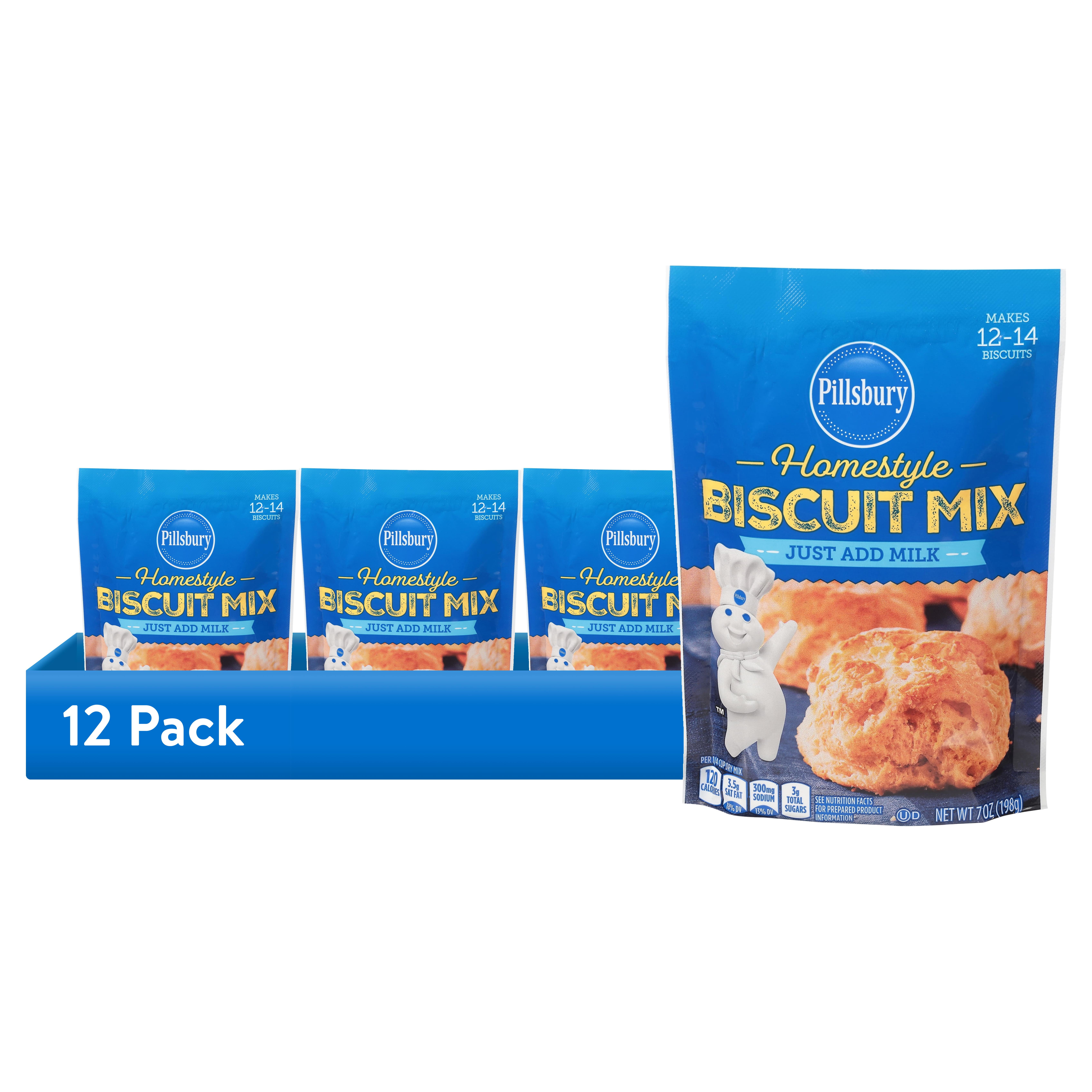 (12 pack) Pillsbury Homestyle Biscuit Mix, 7 oz Bag