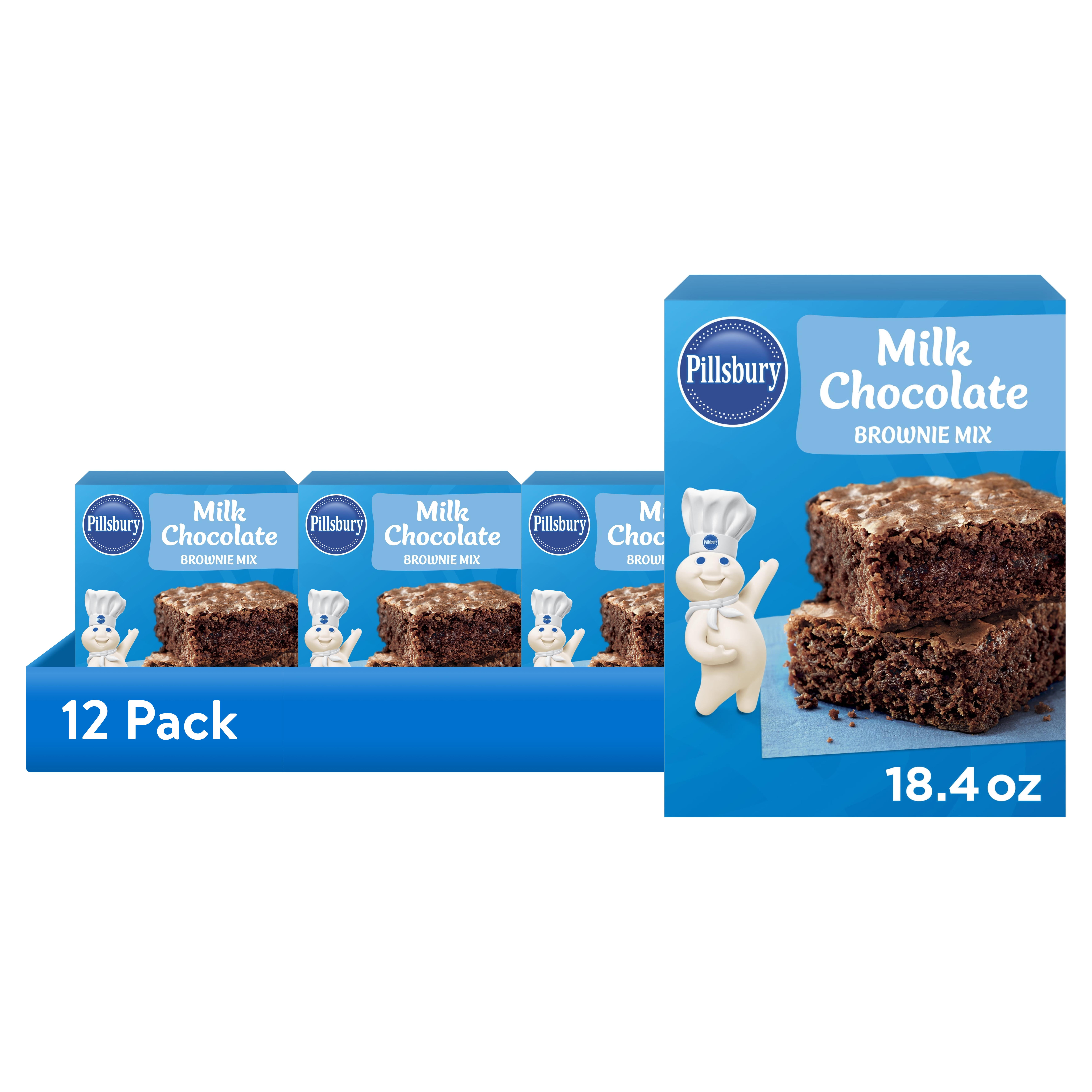 (12 pack) Pillsbury Milk Chocolate Brownie Mix, 18.4 oz Box