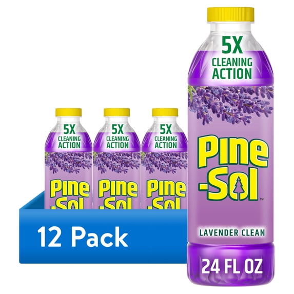 (12 pack) Pine-Sol Multi-Surface Floor Cleaner, Lavender Clean, 24 Fluid Ounces