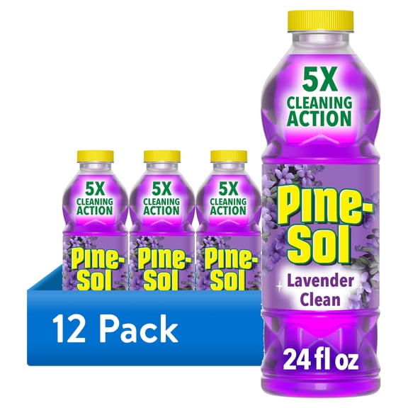 (12 pack) Pine-Sol Multi-Surface Floor Cleaner, Lavender Clean, 24 Fluid Ounces