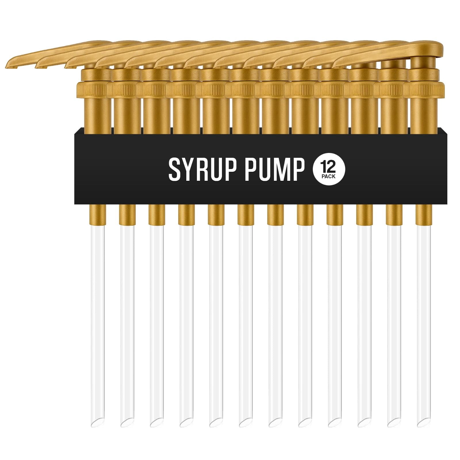 12-pack Plastic Bottle Syrup Pumps - Fits 750ml / 25.4 Oz Bottles Compatible With & More Important: Will Not Fit Glass Coffee Dispenser.