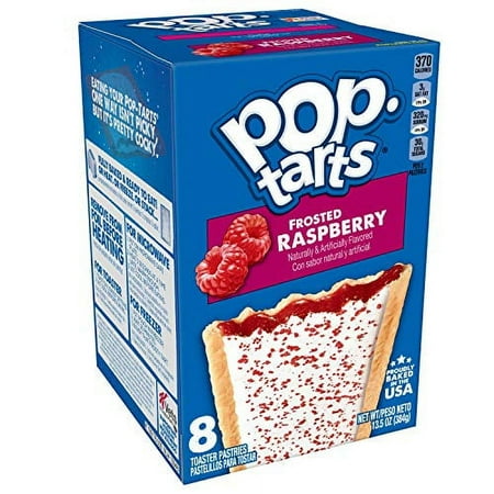 (12 pack) Pop-Tarts Frosted Raspberry Toaster Pastries, Breakfast Foods, Shelf-Stable, 13.5 oz (8 Count)