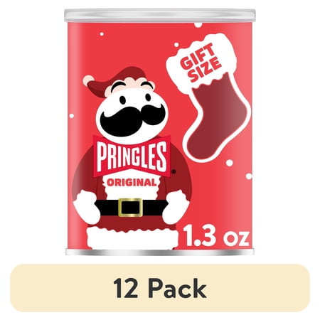 (12 pack) Pringles Original Potato Crisps Chips, Holiday Snacks, 1.3 oz Canister