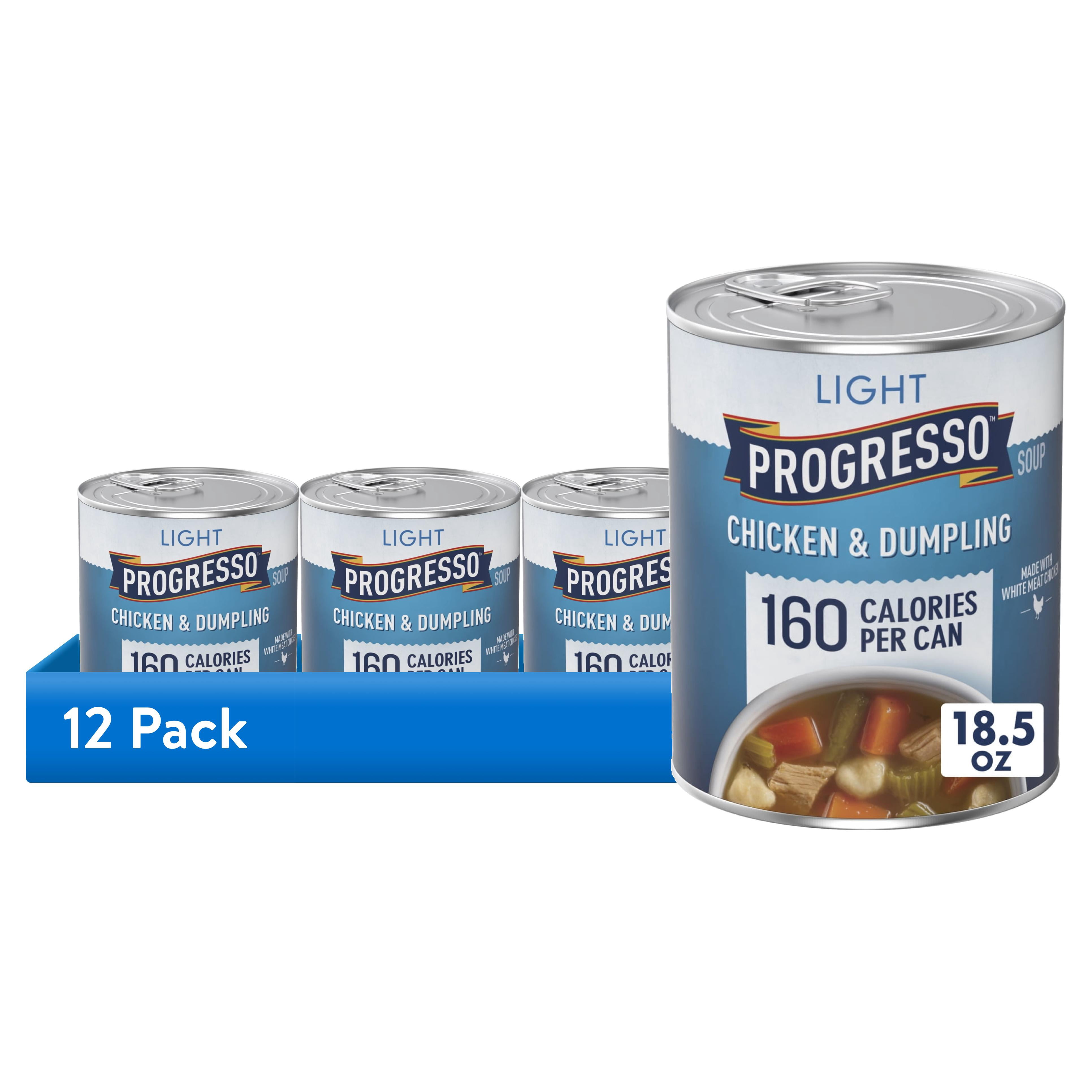(12 pack) Progresso Light Canned Soup, Chicken and Dumpling Soup, 18.5 oz
