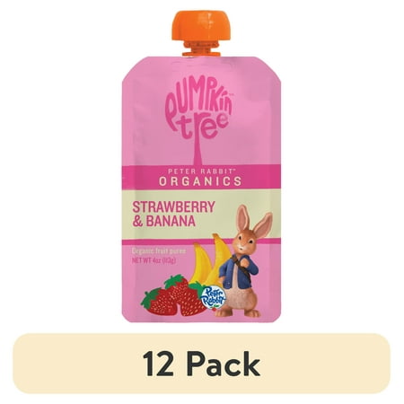 Pumpkin Tree Peter Rabbit Organics Strawberry and Banana Organic Fruit Snack, 4 oz