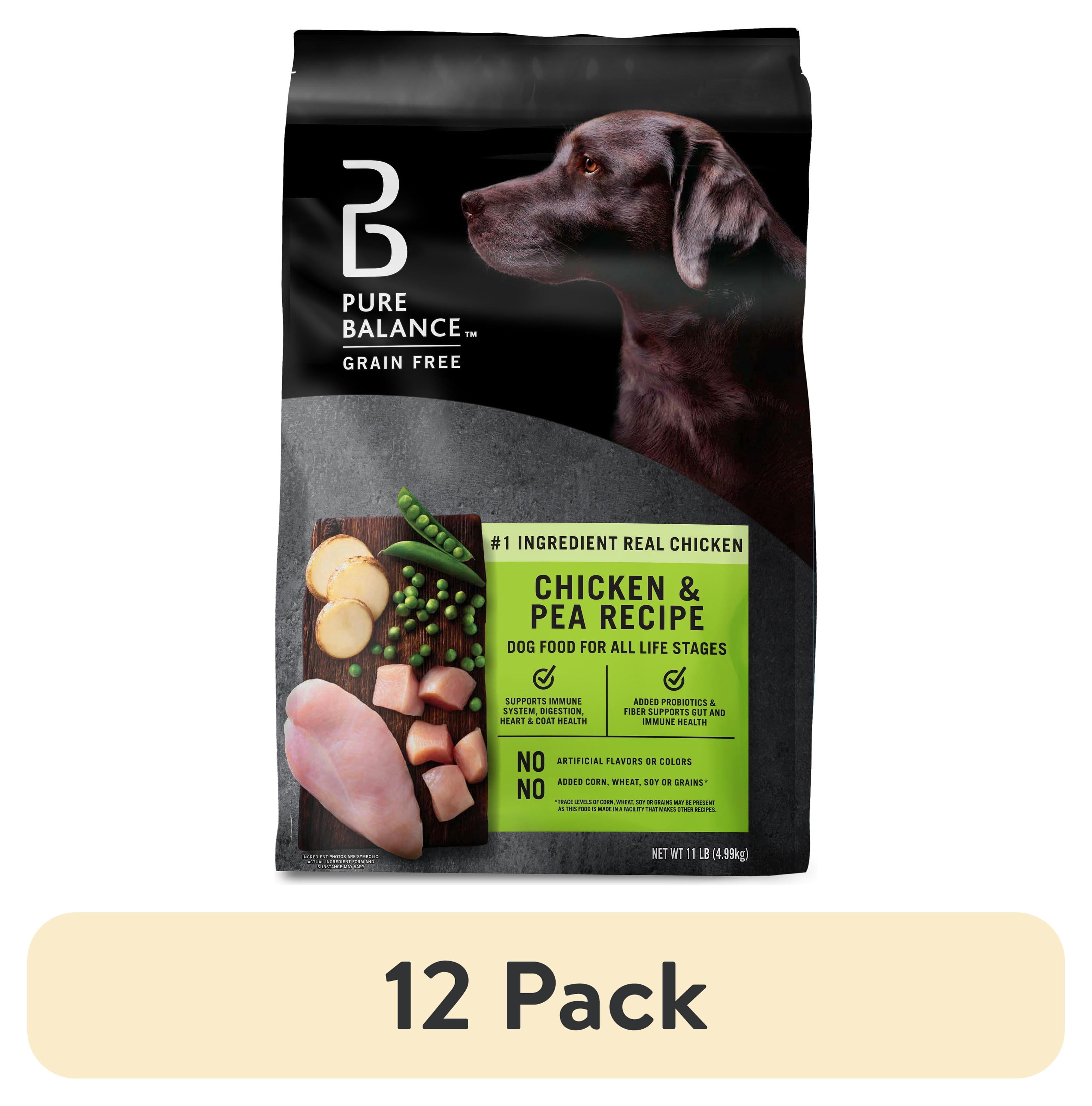 (12 pack) Pure Balance Grain-Free Chicken and Pea Recipe Dry Dog Food, 24 lbs