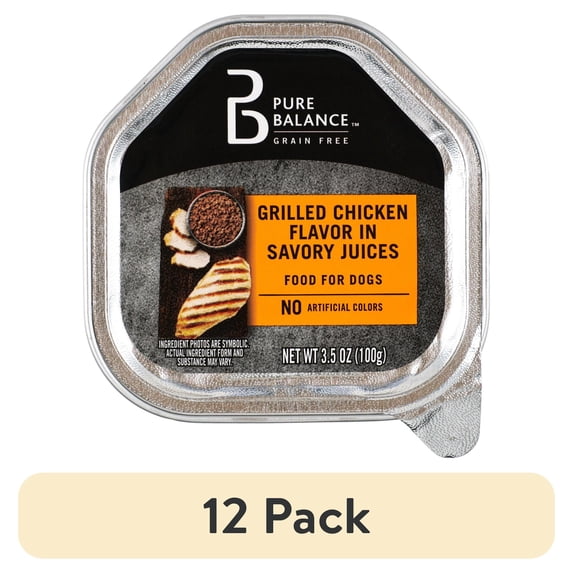 (12 pack) Pure Balance Grilled Chicken Tray 3.5 oz