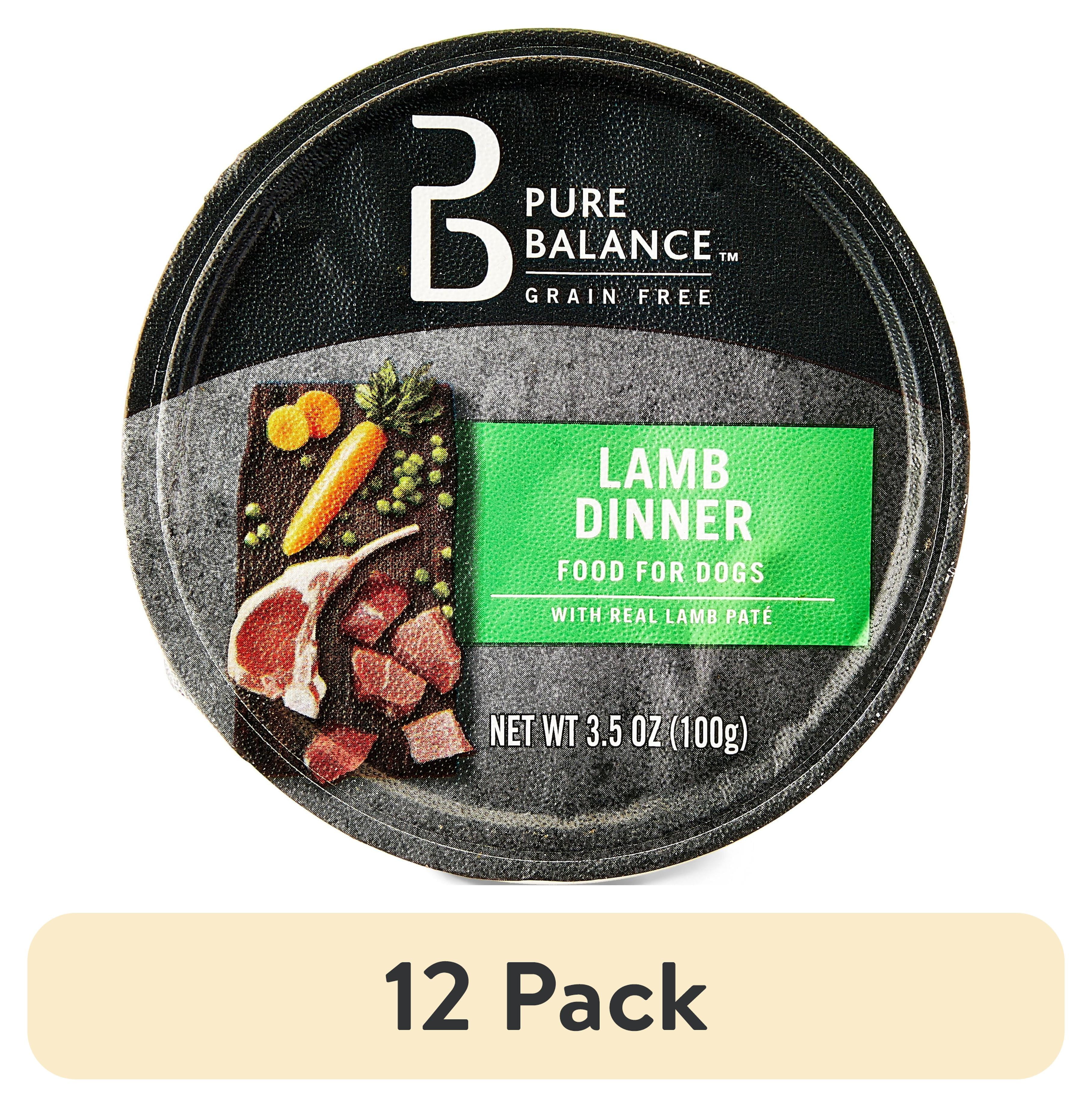 (12 pack) Pure Balance Lamb Flavor Pate Wet Dog Food Grain-Free, 3.5 oz Cup