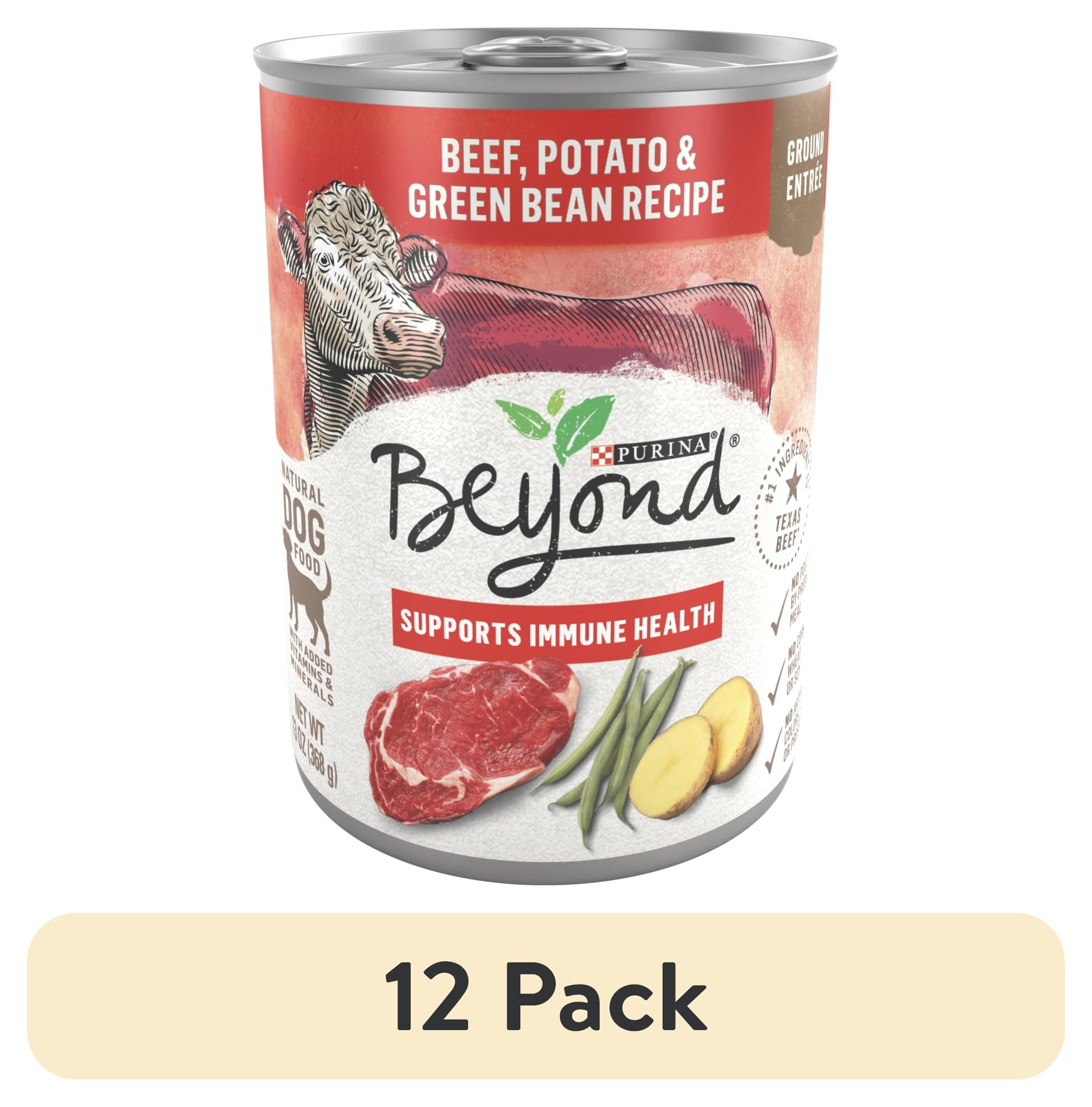 (12 pack) Purina Beyond Immune Health Wet Dog Food High Protein Ground Entree Beef & Potato, 13 oz Can