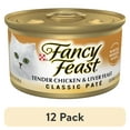 thumbnail image 1 of (12 pack) Purina Fancy Feast Classic Pate Food, Wet Cat Food, Liver & Chicken Feast, 3 oz Can, 1 of 11