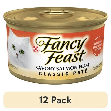 Purina Fancy Feast Classic Pate Kitten Food, Wet Cat Food, Savory Salmon Feast, 3 oz Can