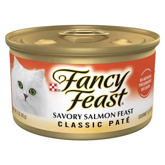 Purina Fancy Feast Classic Pate Kitten Food, Wet Cat Food, Savory Salmon Feast, 3 oz Can
