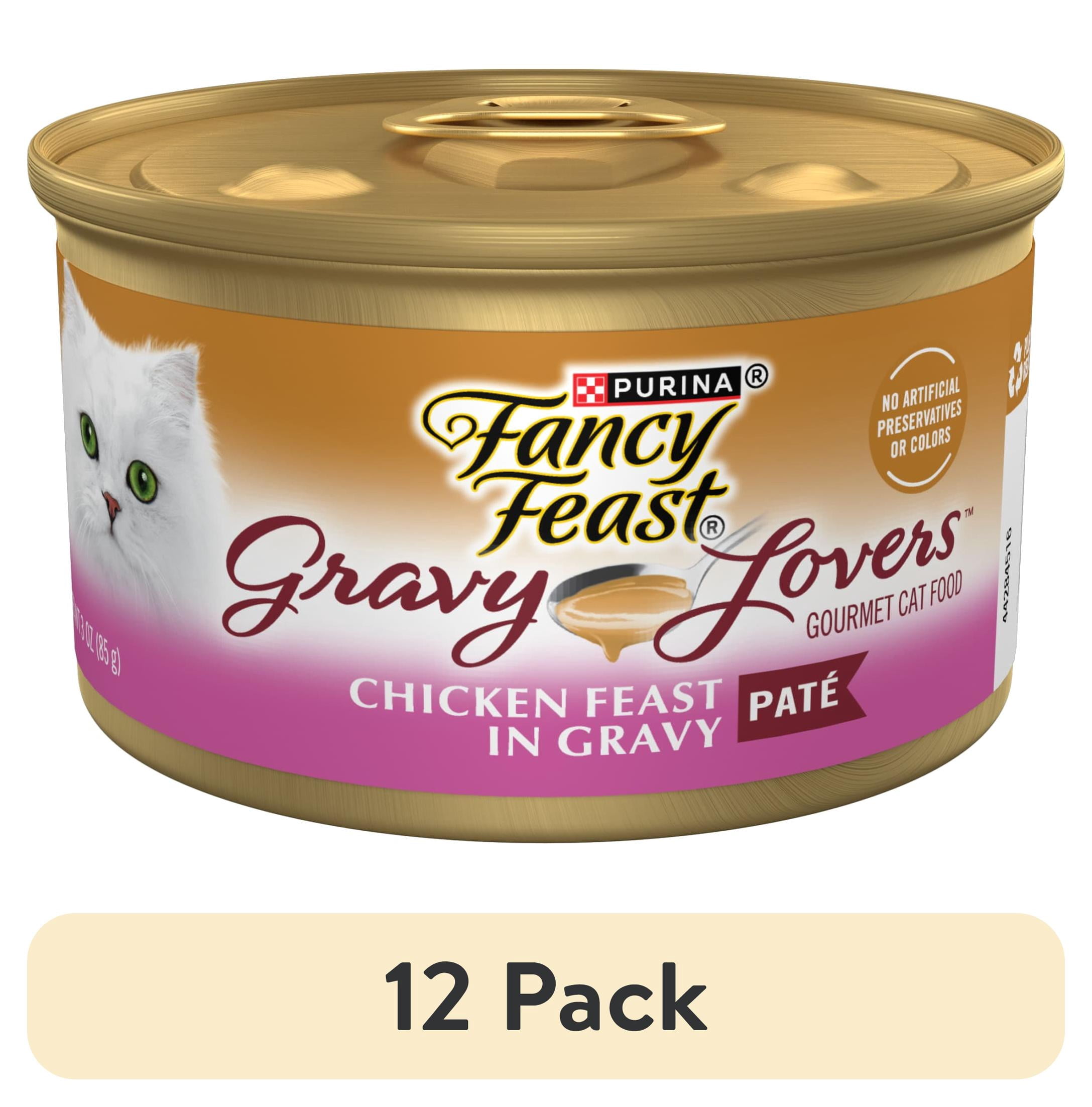(12 pack) Purina Fancy Feast Gravy Lovers Pate Food, Wet Cat Food, Chicken Feast, 3 oz Can