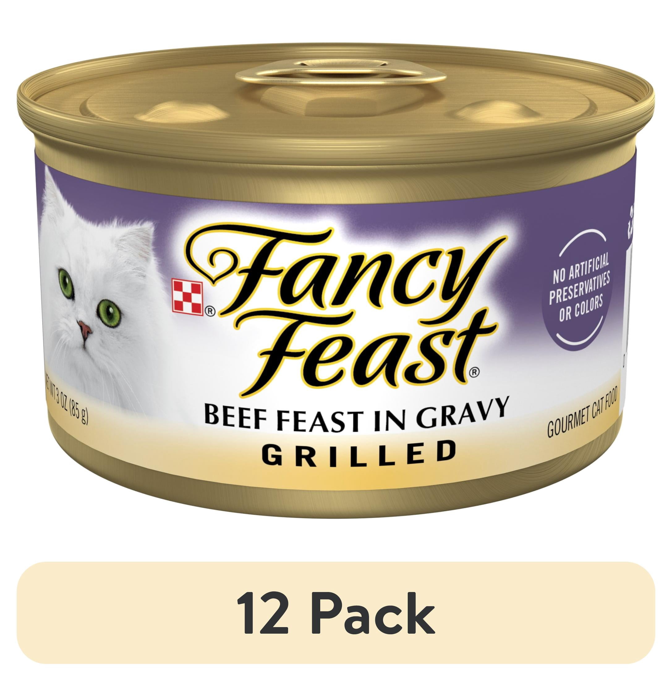 (12 pack) Purina Fancy Feast Grilled Kitten Food, Wet Cat Food, Beef Feast in Gravy, 3 oz Can
