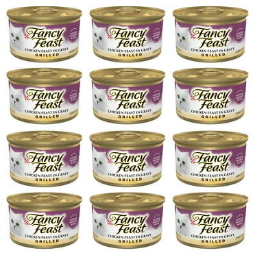 (12 pack) Purina Fancy Feast Grilled Kitten Food, Wet Cat Food, Chicken Feast in Gravy, 3 oz Cans