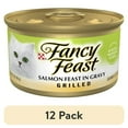 thumbnail image 1 of (12 pack) Purina Fancy Feast Grilled Kitten Food, Wet Cat Food, Salmon Feast in Gravy, 3 oz Can, 1 of 10