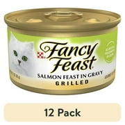 (12 pack) Purina Fancy Feast Grilled Kitten Food, Wet Cat Food, Salmon Feast in Gravy, 3 oz Can